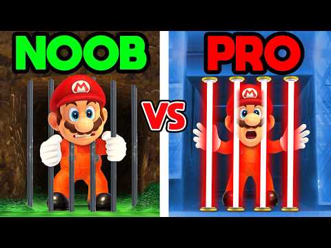 NOOB vs PRO: PRISON ESCAPES in Mario Odyssey!