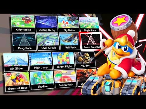 Kirby Air Riders – All 50 Stadium Minigames (Master CPU)