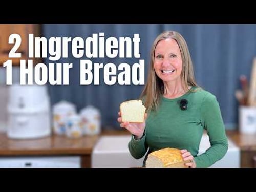 2 Ingredient 1 Hour Bread (No Yeast, No Knead, No Rise)