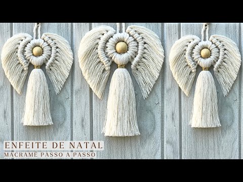 ENFEITE DE ANJO EM MACRAMÊ PASSO A PASSO | DIY MACRAME ANGEL TUTORIAL | DECORAÇÃO DE NATAL