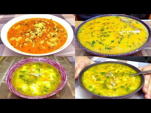 4 САМЫХ простых и ВКУСНЫХ СУПА! Выручат ВСЕГДА.