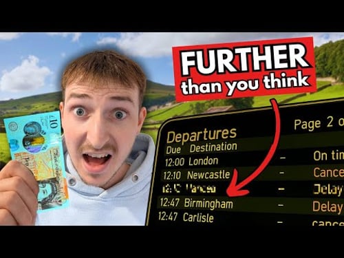 How Far Can You Travel By Train For Just £10? - Train Travel Challenge!!!