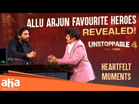 Allu Arjun shares his Top Heroes List | Unstoppable With NBK | Allu Arjun | ahavideoIN