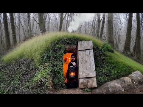 Building a Secret Dugout | Survival Bunker Bushcraft Skills