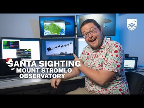 Santa Sighting at Mount Stromlo Observatory