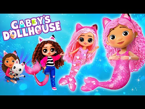 Gabby Becomes a Mermaid / Magic DIYs for Dolls LOL OMG