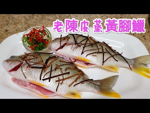 老陳皮蒸黃腳鱲 Steamed Yellow foot preserved fish with tangerine peel
