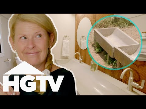 Dave & Jenny Create A Unique Sink Based On Cement Troughs Used To Feed Pigs | Fixer To Fabulous