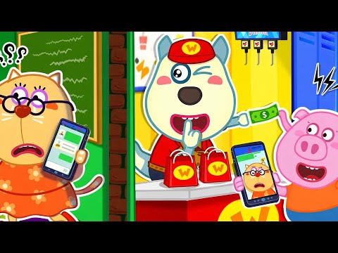 Where is Wolfoo skipping school to go?🤫Selling Fast Food in the School | Educational 2D Animation