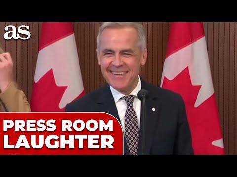 HILARIOUS MOMENT: Mark Carney BURSTS into LOUD LAUGHTER over journalist’s 'document'