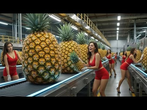 Inside a Massive Pineapple Food Factory: How Canned Pineapples are Made
