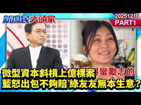 微型資本斜槓上億標案 藍怒出包不夠賠 綠友友無本生意?《新庶民大頭家》PART 1 20251216 #賴士葆 #蔡正元 #董智森 #高嘉瑜@新庶民大頭家