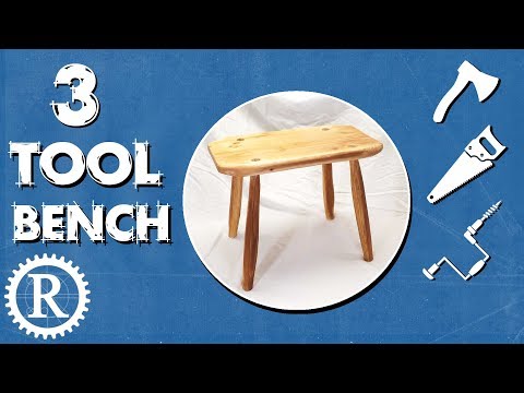 Make a rustic bench with THREE TOOLS.