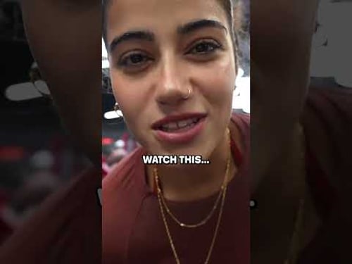 SARA PRANKS CINNA... #couple #funny #gymlife #gymhumor #gymgoer #fit #gymlover #prank #gym #couples