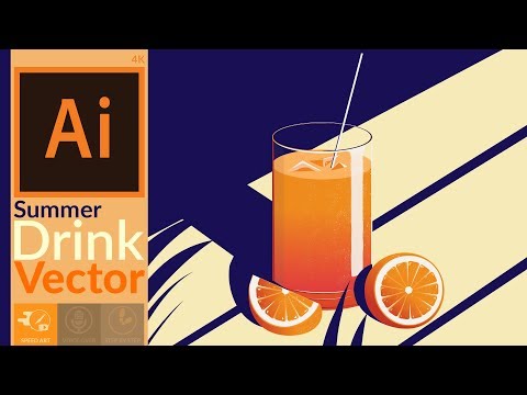 Cocktail Vector Artwork in adobe illustrator CC