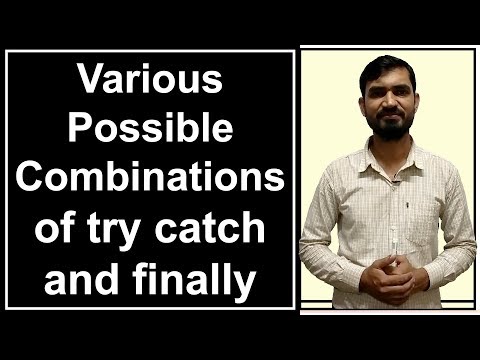 Various Possible Combinations of try catch finally in Hindi