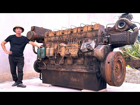 💡 Genius Boy Restores Old Broken X6170ZC620 -5 Engine // Complete WEICHAI Engine Restoration Skills