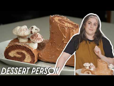 Claire Saffitz Makes Chocolate Yule Log Cake (Bûche De Noël) | Dessert Person