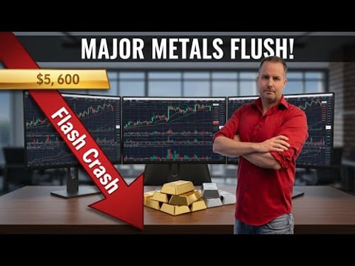 GOLD FLASH CRASH: $5,600 to $5,100 in 60 Minutes! (2026 Inflation Crisis)