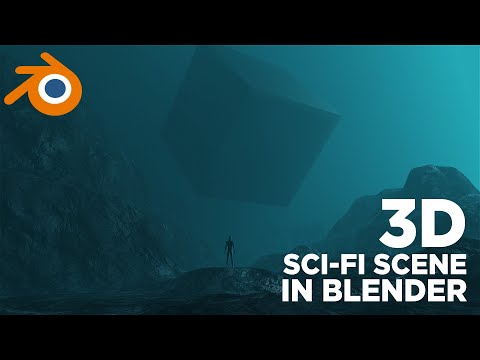 Create 3D Sci-fi Scene in Blender 3D using Eevee | Landscape & Volumetric Scene Blender Tutorial