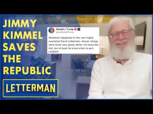 Jimmy Kimmel Single-Handedly Saves The Republic | David Letterman