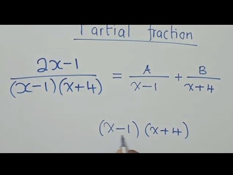 Partial fraction decomposition Example 1