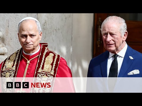 King Charles becomes first head of Church of England to pray with Pope | BBC News