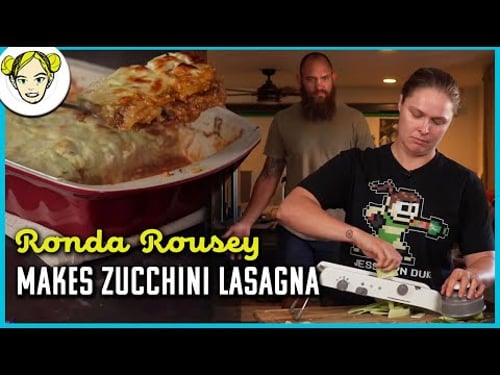 Will Ronda Rousey's Fingers Survive This Zucchini Lasagna? (No They Will Not) | Ronda's Kitchen