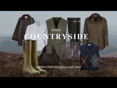 English country capsule wardrobe | Barbour, Le chameau, Holland cooper, Purdey | 6 looks