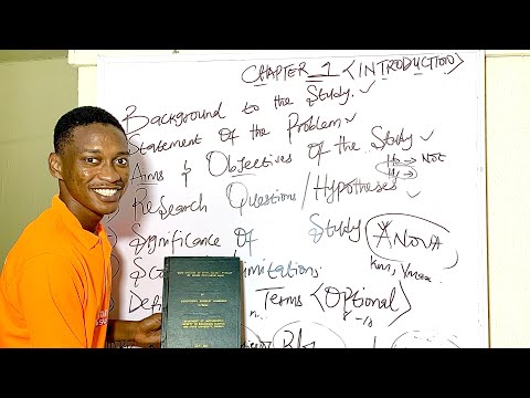 How To Write Your Final Year Project - Chapter One (Introduction)