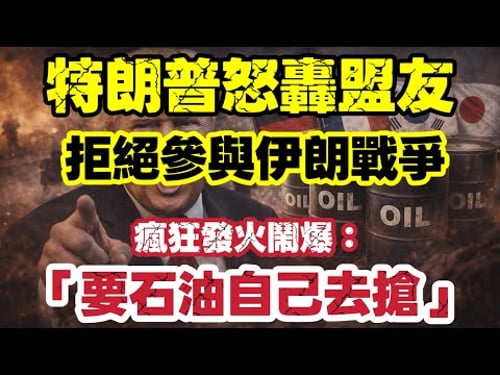特朗普怒轟盟友拒絕參戰:要石油自己去搶|集體拒戰真相曝光|【肥仔傑·論政】
