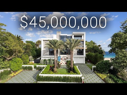 INSIDE a $45,000,000 BEACH FRONT MANSION WITH a 100FT DOCK and 8 CAR GARAGE on HILLSBORO MILE
