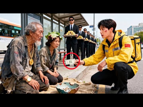 Tycoon poses as beggar to test his courier son;Unexpectedly he donate his last dollar—fate turns!