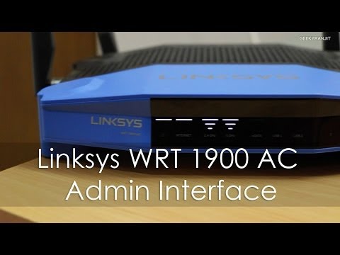 Linksys WRT 1900 AC WiFi Router Admin Interface