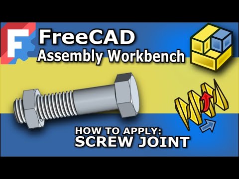 FreeCAD Screw Joint EXPLAINED | Assembly Workbench | Realistic Animation of Nut and Bolt Meshing