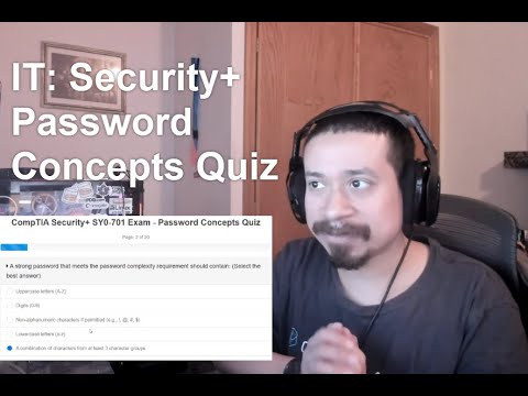 IT: Security+ Password Concepts Quiz