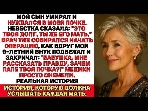 Я уже лежала на столе, готовая отдать сыну почку Но тут мой внук раскрыл тайну, от которой всё измен
