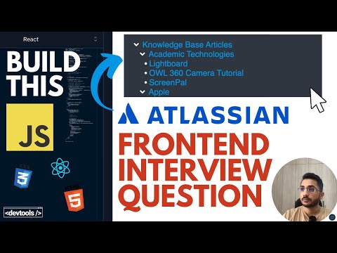 Solving Atlassian Frontend Interview Question | Confluence Like Tree Structure | React.js