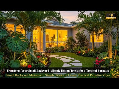 Transform Your Small Backyard 🌴 | Simple Design Tricks for a Tropical Paradise Vibe