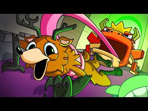 DEER MONSTER vs. THE FROG KING! (Cartoon Animation)