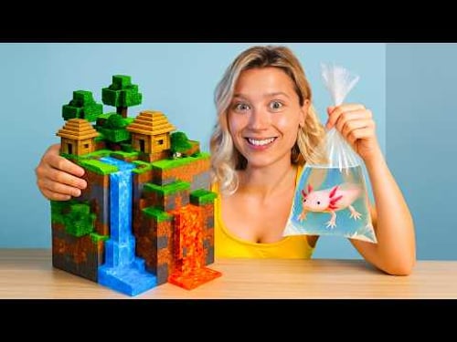 I Built Minecraft for a Real Axolotl!