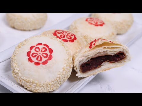 Red Bean Puff Pastry |中秋红豆酥的详细做法