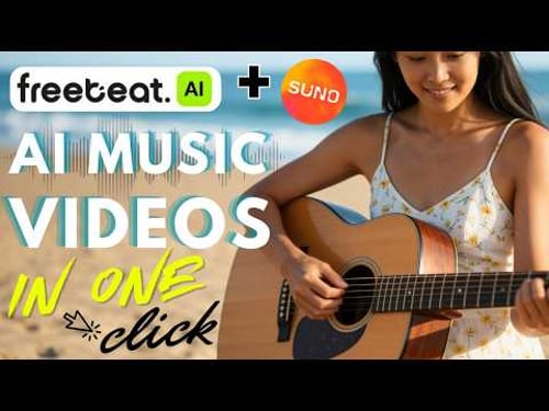 Turn any Song into a music video In One Click with FreeBeat AI music video generator
