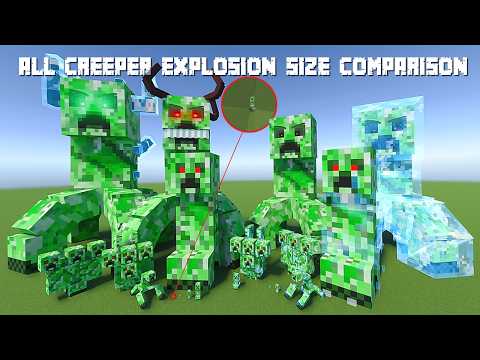 EVERY CREEPER EXPLOSION IN MINECRAFT | 🤯CREEPERZILLA TITAN