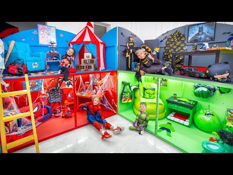 Superhero House in 4 Bright Colors!
