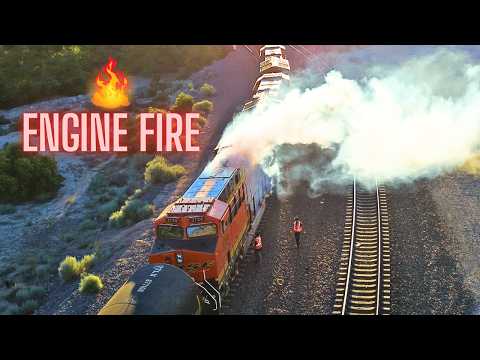 EMERGENCY: "DISPATCHER, WE'RE ON FIRE, COMING TO A STOP!" + Amtrak Stopped in Cajon Pass