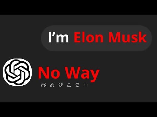 I said ChatGPT that I Elon Musk!