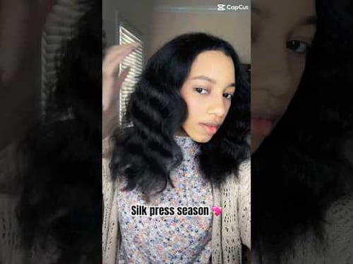 SILK PRESS AT HOME 💖 #silkpress #silkpressonnaturalhair #silkpressseason
