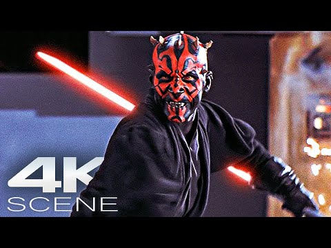 Darth Maul Vs Qui-Gon Jinn Vs Obi-Wan Kenobi (4K Blu-ray) Star Wars: The Phantom Menace Movie Clip