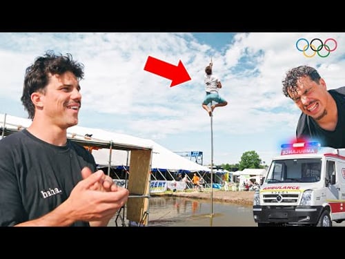 Competing at THE BELGIAN 'FIERLJEPPEN' CHAMPIONSHIP *Bruised Ribs*